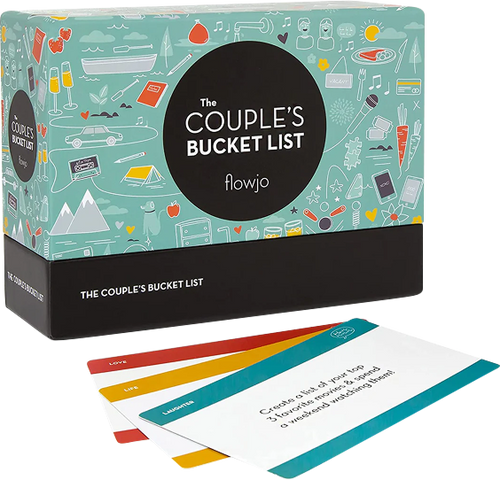 The Couples Bucket List card deck by Flowjo — 100 date night ideas for couples, named an Oprah's Valentine's Day Favorite Thing 2017