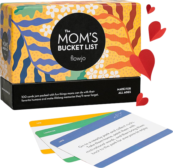 The Mom's Bucket List card deck by Flowjo — 100 mom-and-kid activity cards