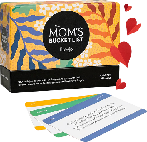The Mom's Bucket List card deck by Flowjo — 100 mom-and-kid activity cards