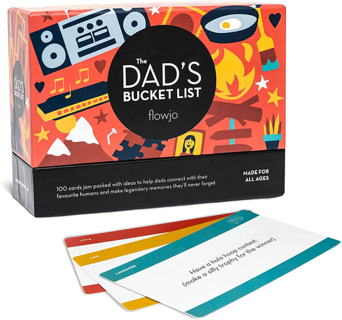 The Dad's Bucket List card deck by Flowjo — 100 dad-and-kid adventure cards